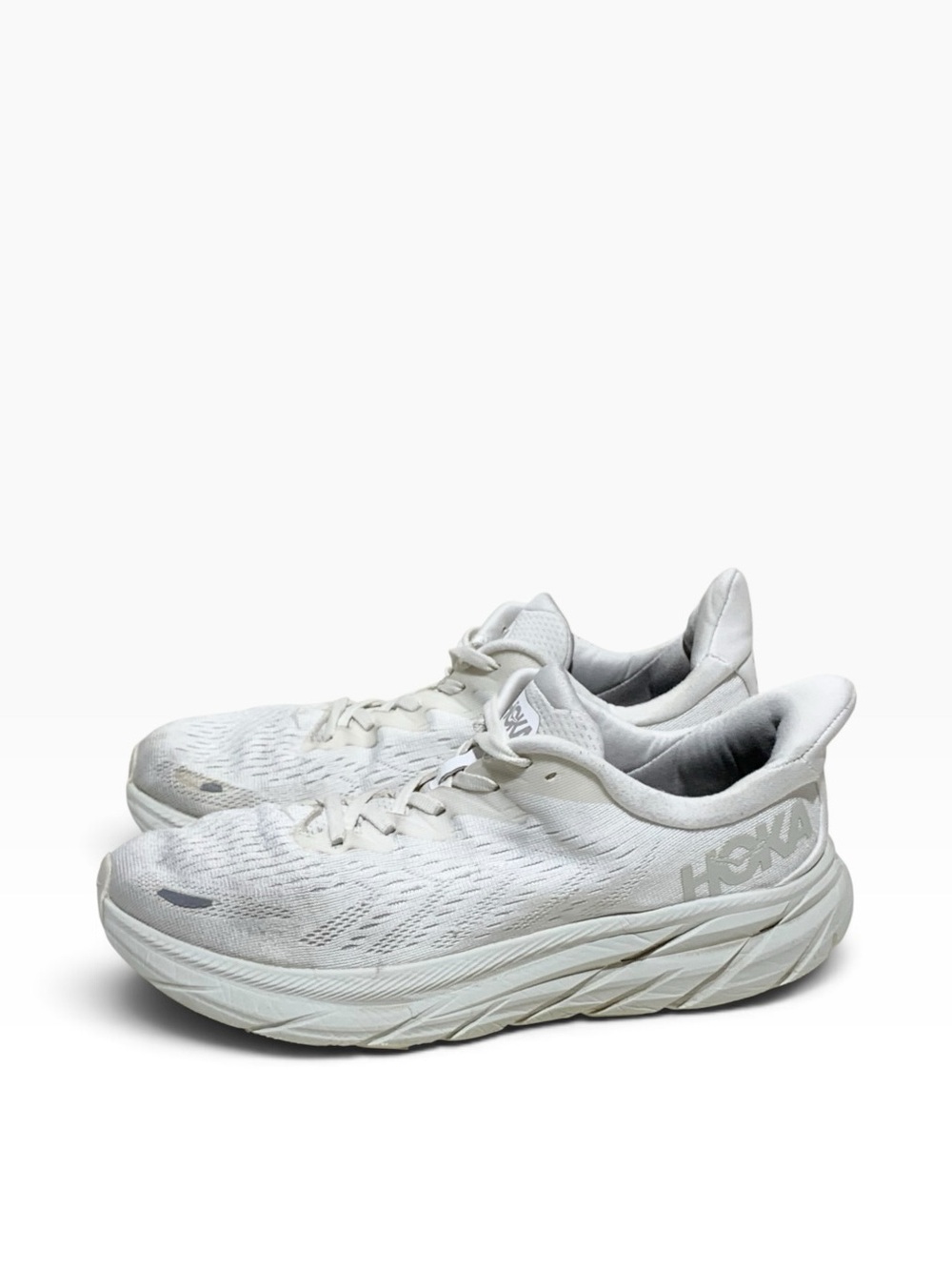Hoka Women's #111393 WWH Triple White Athletic Shoes Size 10B